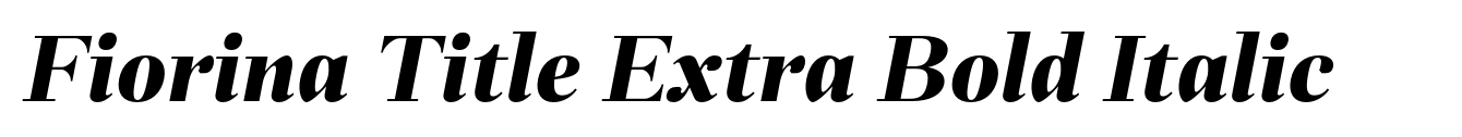 Fiorina Title Extra Bold Italic